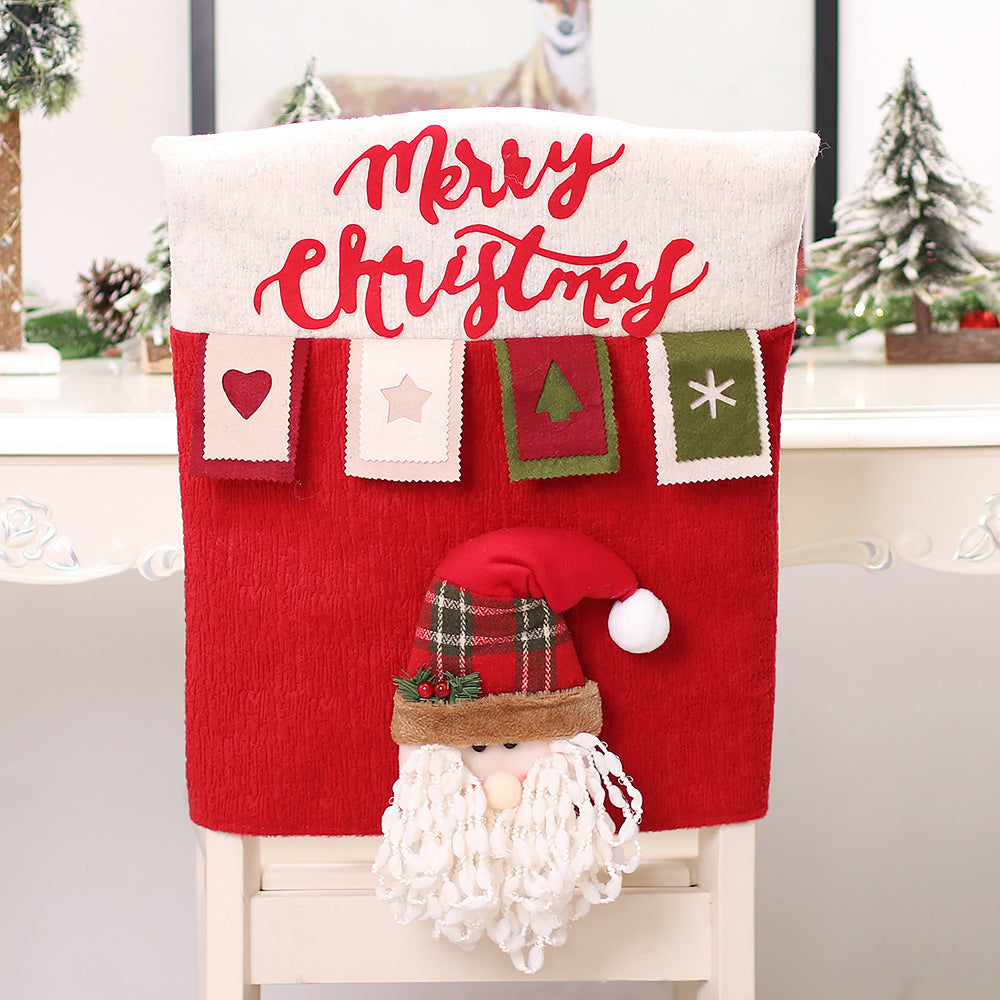 Christmas Three-dimensional Doll Chair Cover