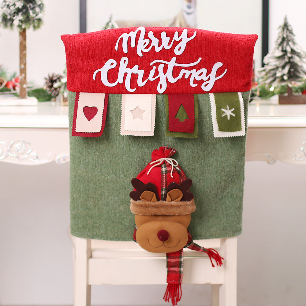 Christmas Three-dimensional Doll Chair Cover
