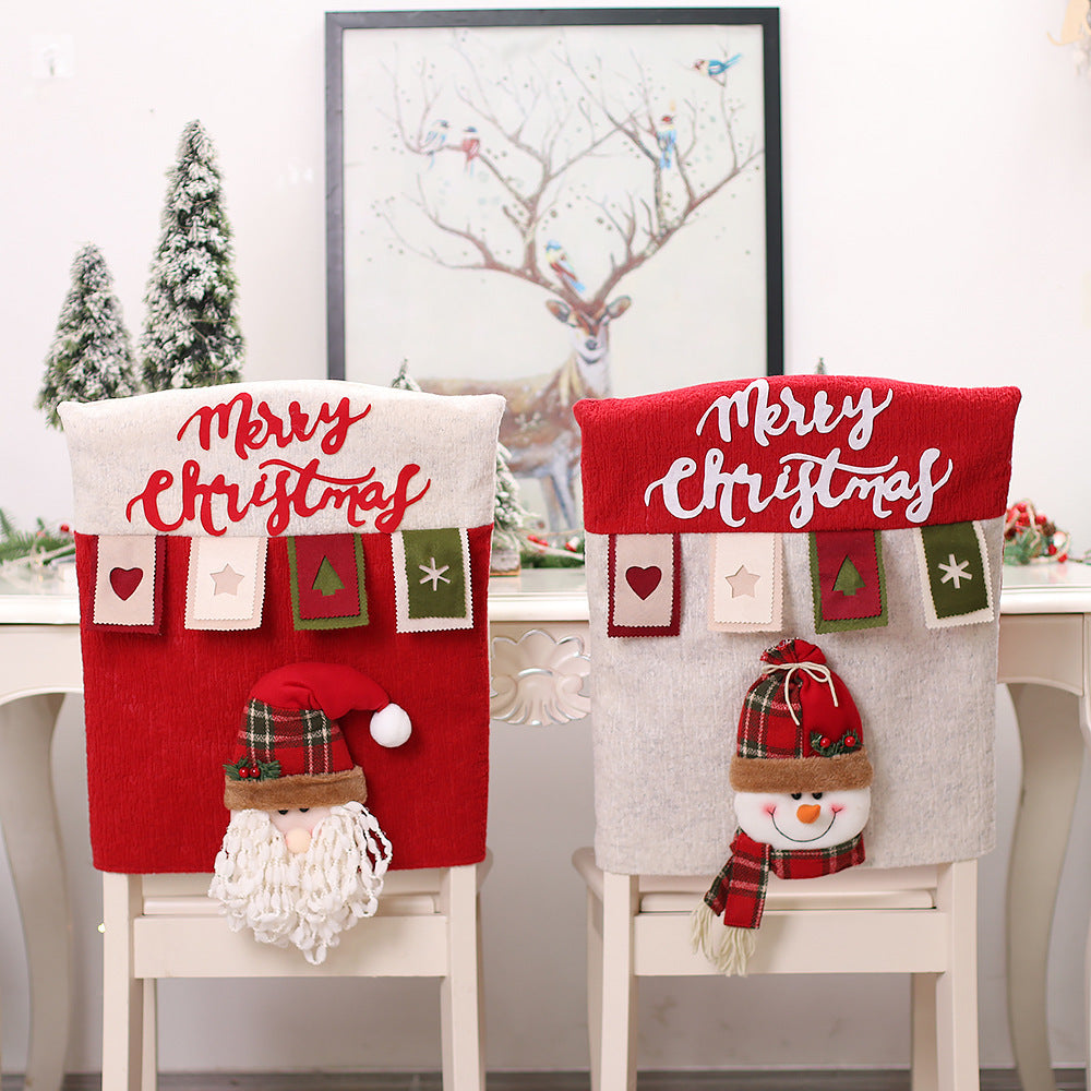 Christmas Three-dimensional Doll Chair Cover