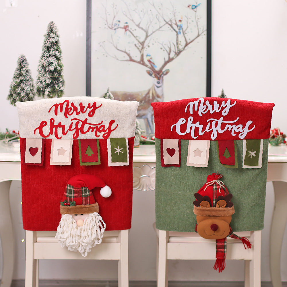 Christmas Three-dimensional Doll Chair Cover