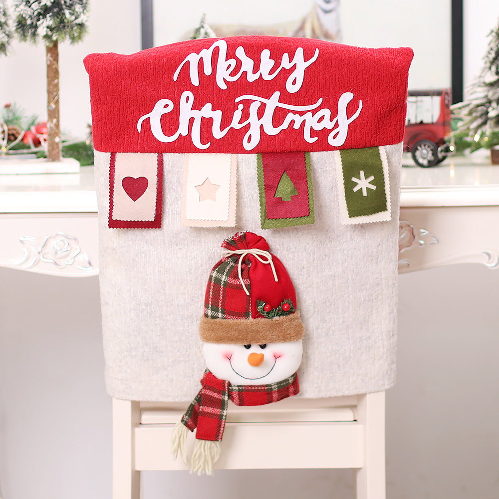 Christmas Three-dimensional Doll Chair Cover