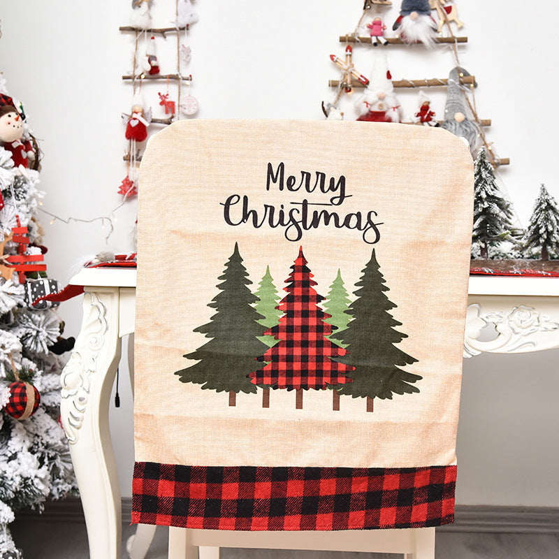 New Christmas Restaurant Decoration Supplies Chair Cover Fabric