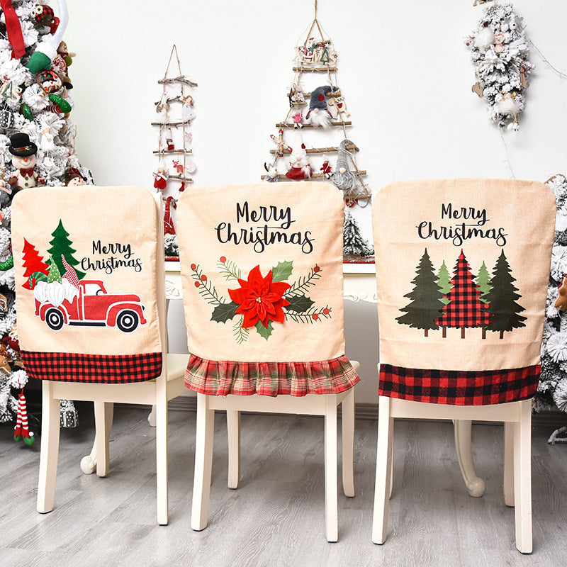 New Christmas Restaurant Decoration Supplies Chair Cover Fabric